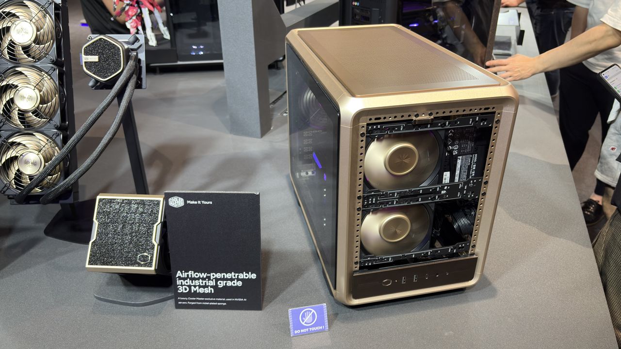 Cooler Master's new case products on display at its HQ during Computex 2026.
