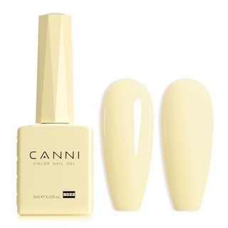 Canni Pastel Yellow Gel Nail Polish, 1pcs Pale Light Yellow Gel Polish Butter Neon Yellow Color Nail Polish Gel High Gloss Soak Off U V Gel Nail French Nail Manicure Salon Diy