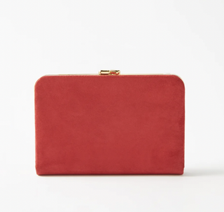 The Row Minaudiere Suede Clutch Bag