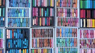 various boxes of pastels