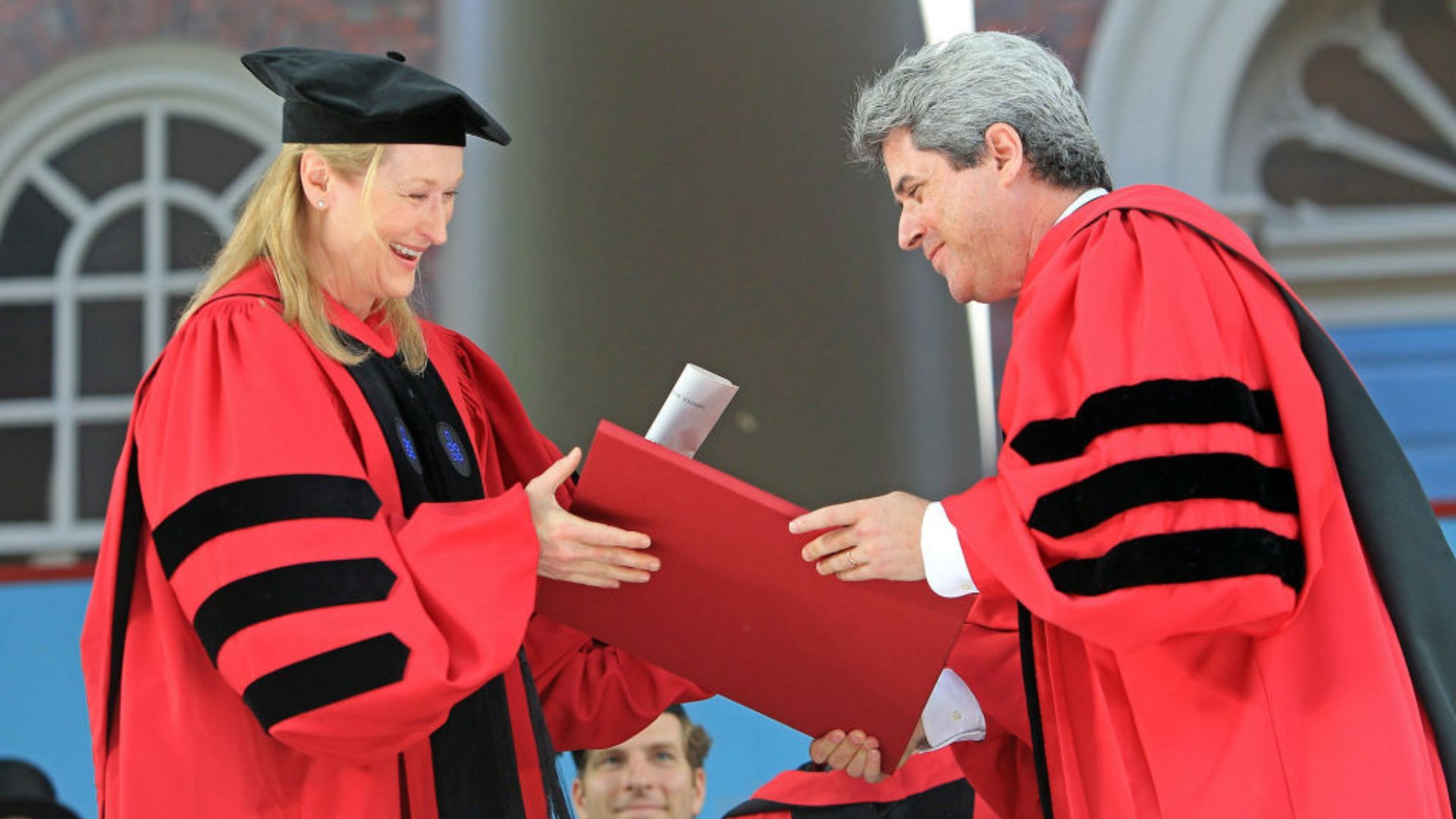 Meryl Streep receives her honorary degree in 2010 from Harvard University