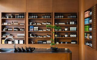 Interior of Aesop Sea Point store in Cape Town, South Africa, by Master Studio