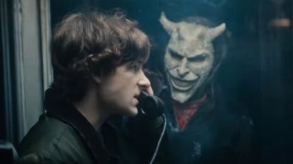 Mason Thames as Finn and Ethan Hawke as The Grabber in The Black Phone 2 trailer