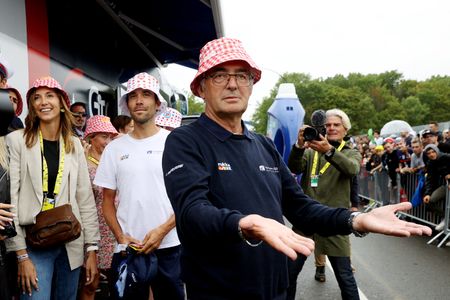 Marc Madiot in a Cochonou hat