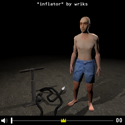 Volume control game where you try to inflate a little 3D man.