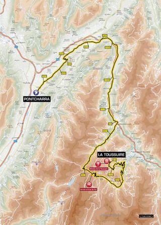 <p>Critérium du Dauphiné - Stage 7 Map</p>
