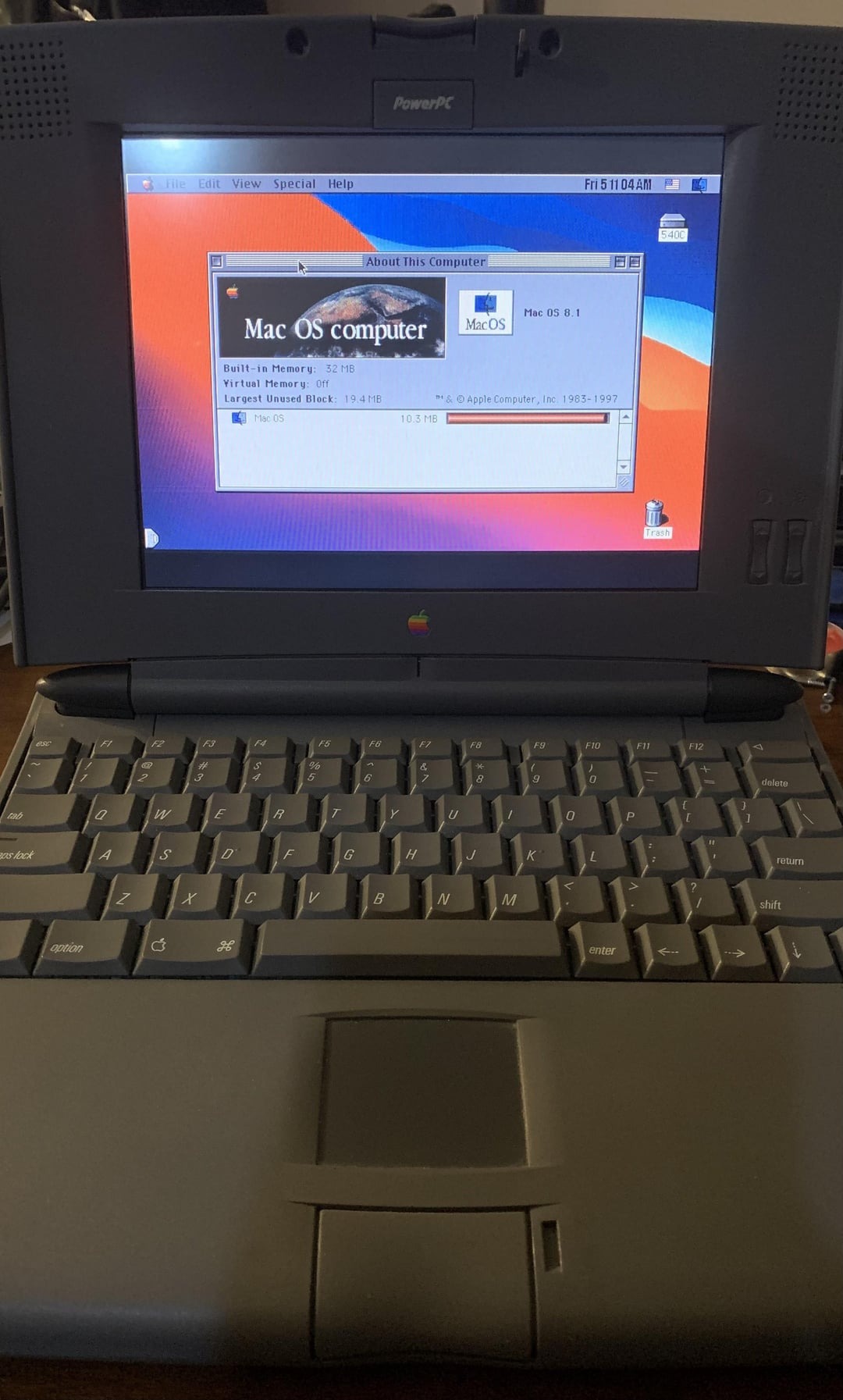 powerbook 540c ppc 8.1 with big sur desktop