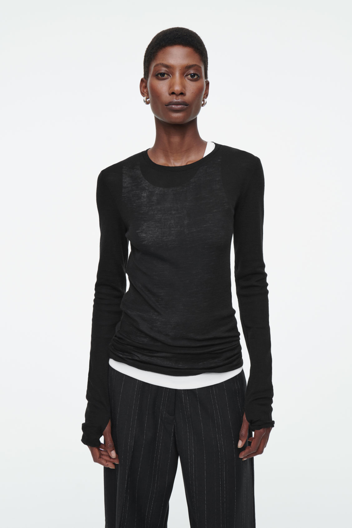 Crew-Neck Merino Wool Top