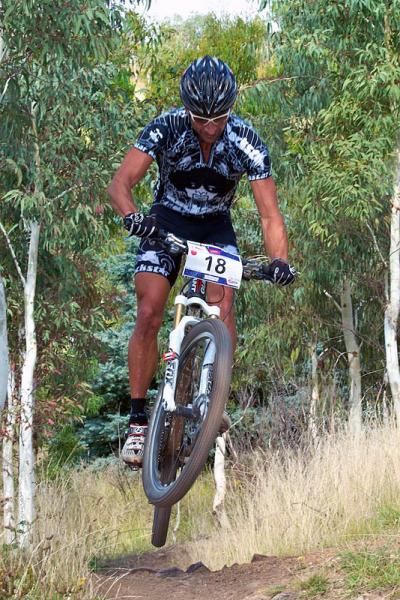 Dylan Cooper, using the home track advantage to put in a string performance in the Elite Male competition.