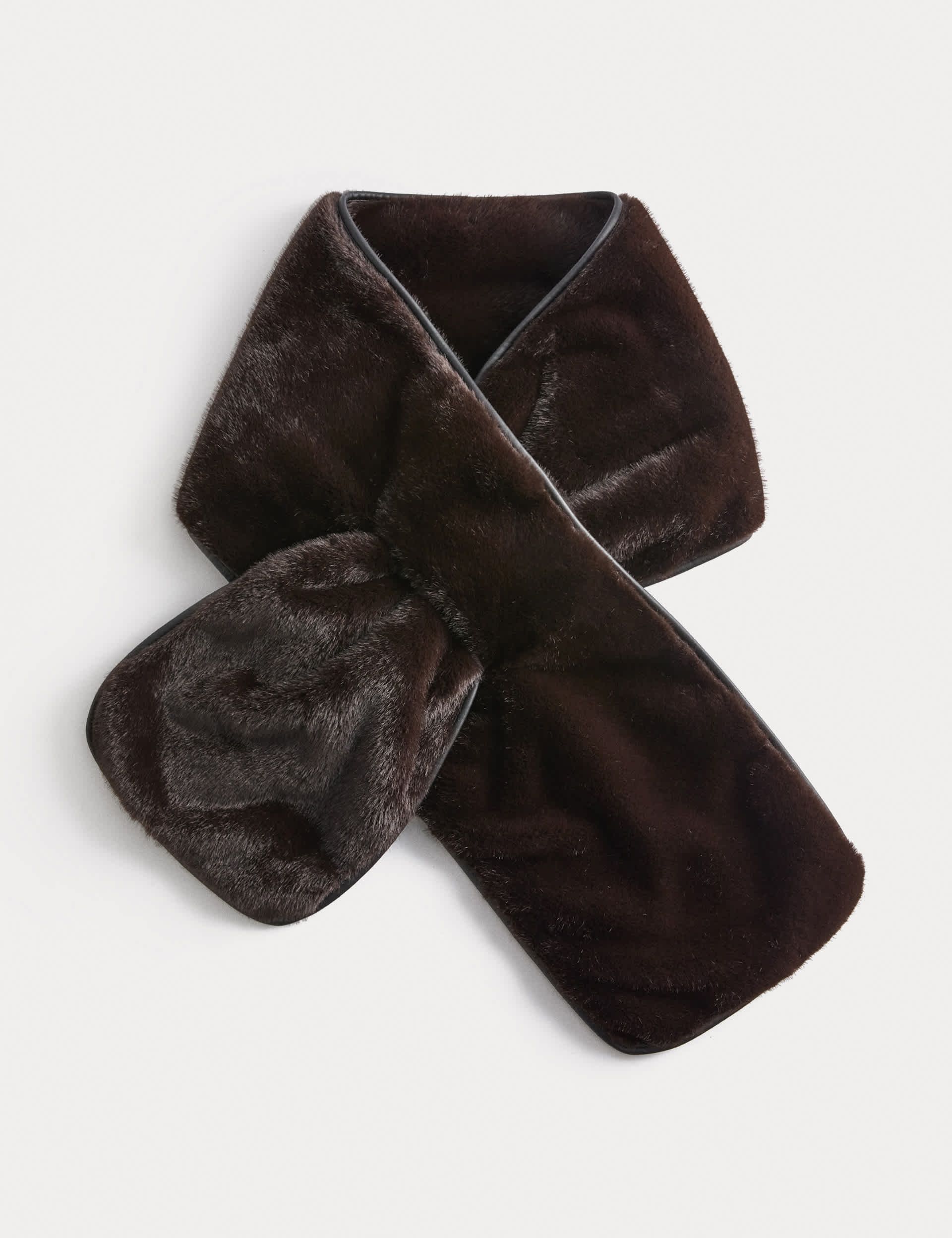 Formal Faux Fur Piped Scarf