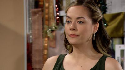 Hope (Annika Noelle) looks serious in The Bold and the Beautiful