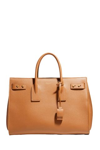 Sac De Jour Medium Top-Handle Bag in Grained Leather