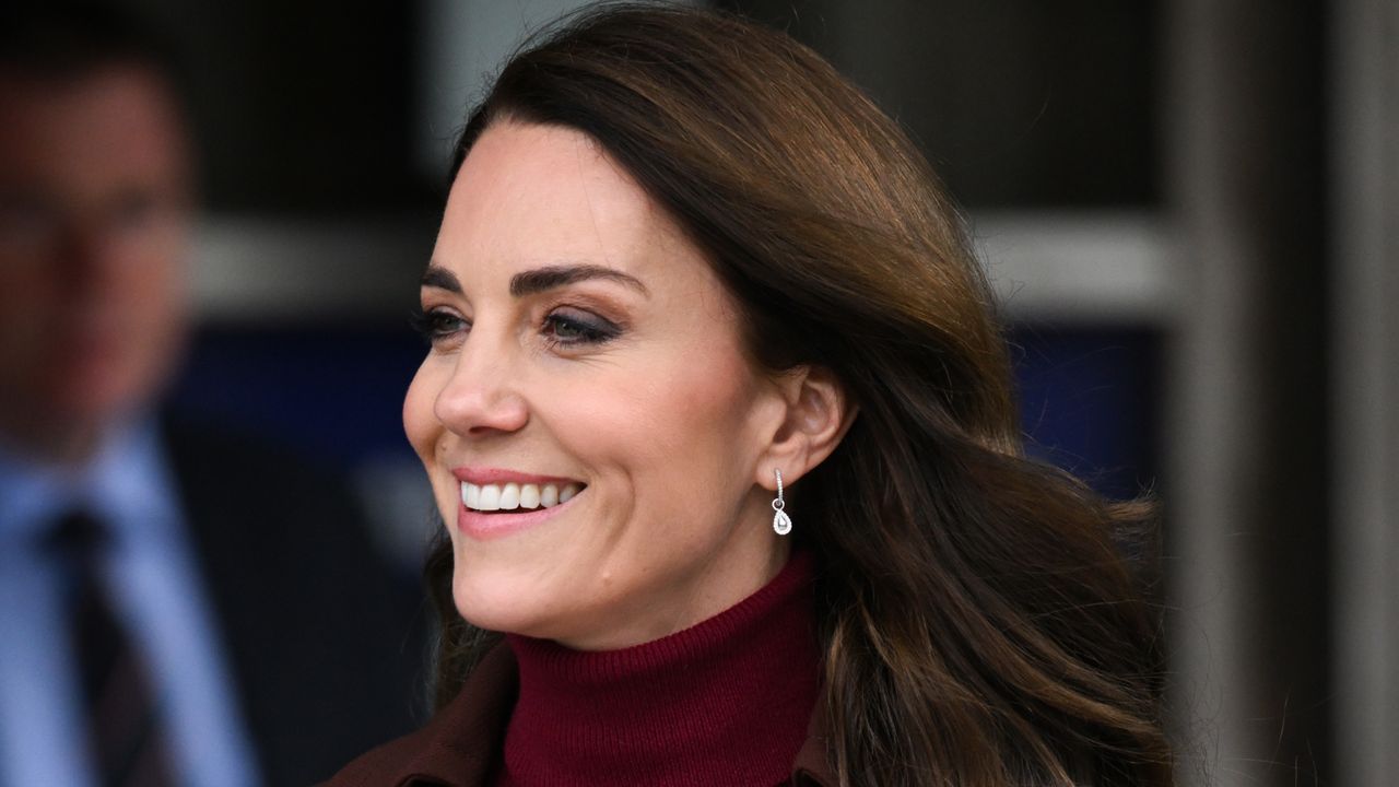 Kate Middleton&#039;s outfit for Wales visit could be one of two colors. Seen here the Princess visits the National Maritime Museum Cornwall