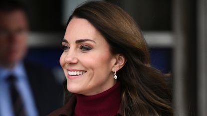 Kate Middleton's outfit for Wales visit could be one of two colors. Seen here the Princess visits the National Maritime Museum Cornwall