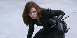 Scarlett Johansson as Black Widow in Captain America: Civil War