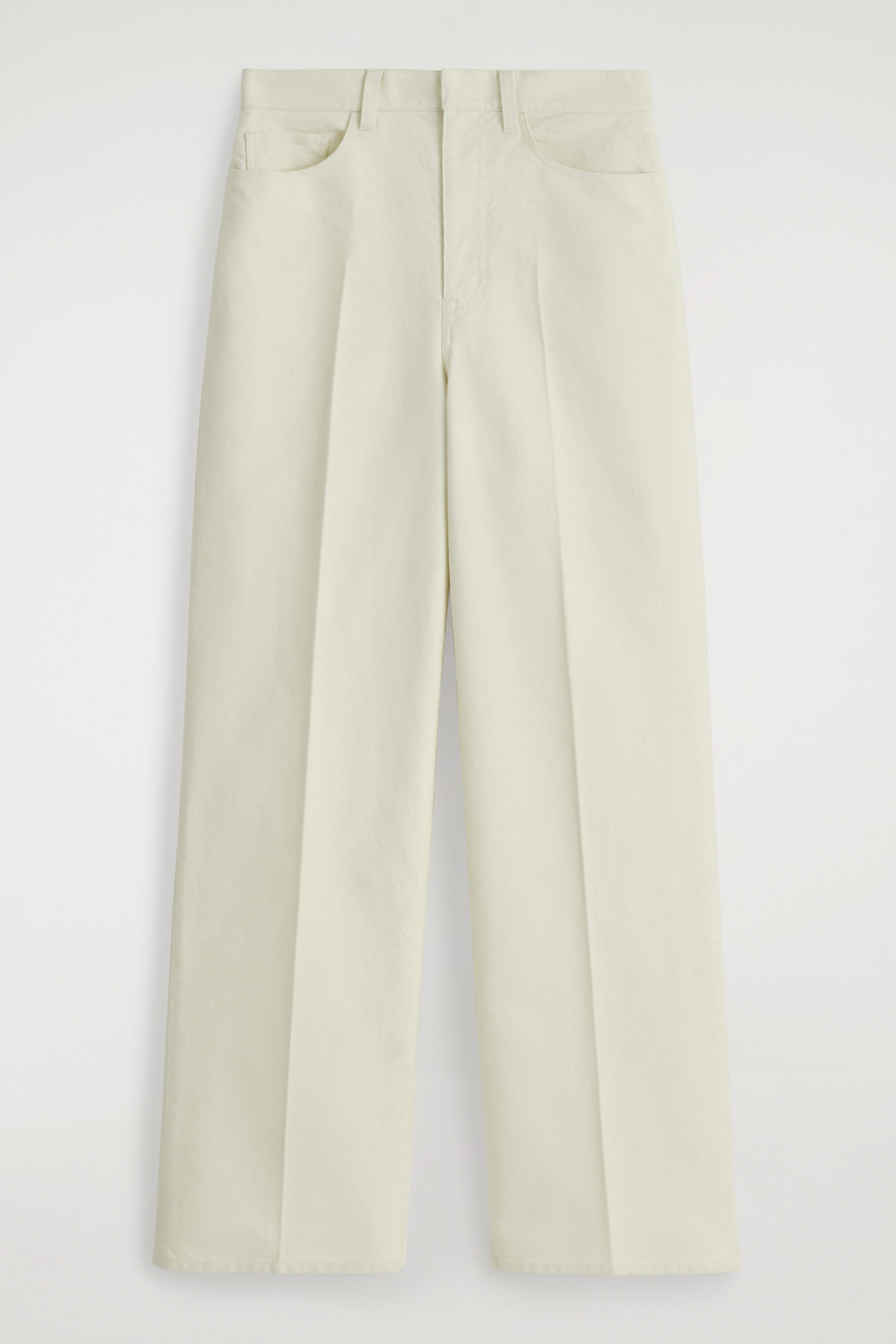 Cotton-Canvas Straight-Leg Pants