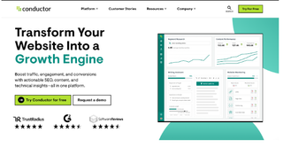 Conductor SEO tool landing page