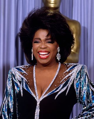 Oprah Winfrey backstage at the Academy Awards Show, March 30, 1987.