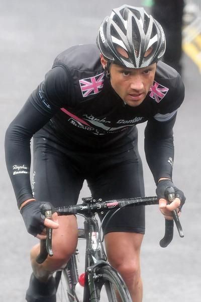 Chris Newton (Rapha Condor Cycling Team) digs deep as he starts the climb for the final time. &copy;: Stephen McMahon.