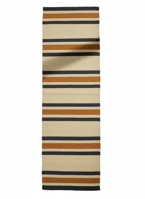 Stripe Charcoal Flatweave Runner 