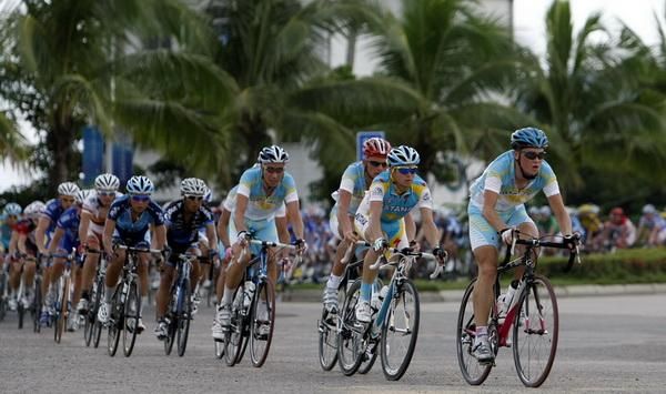 Astana's Alexandre Vinokourov is competing in China ahead of the Asian Games next month.
