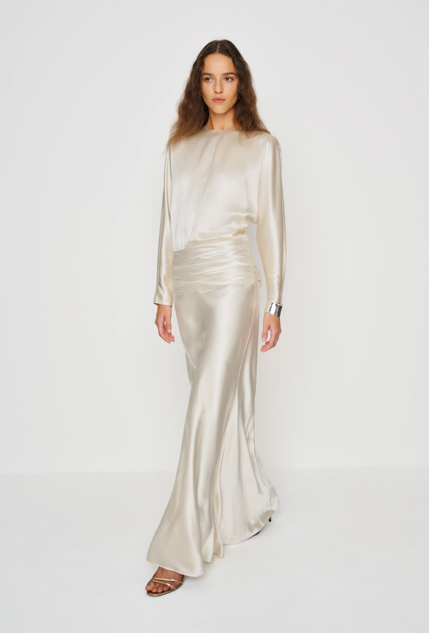 An image of a Reformation wedding dress.