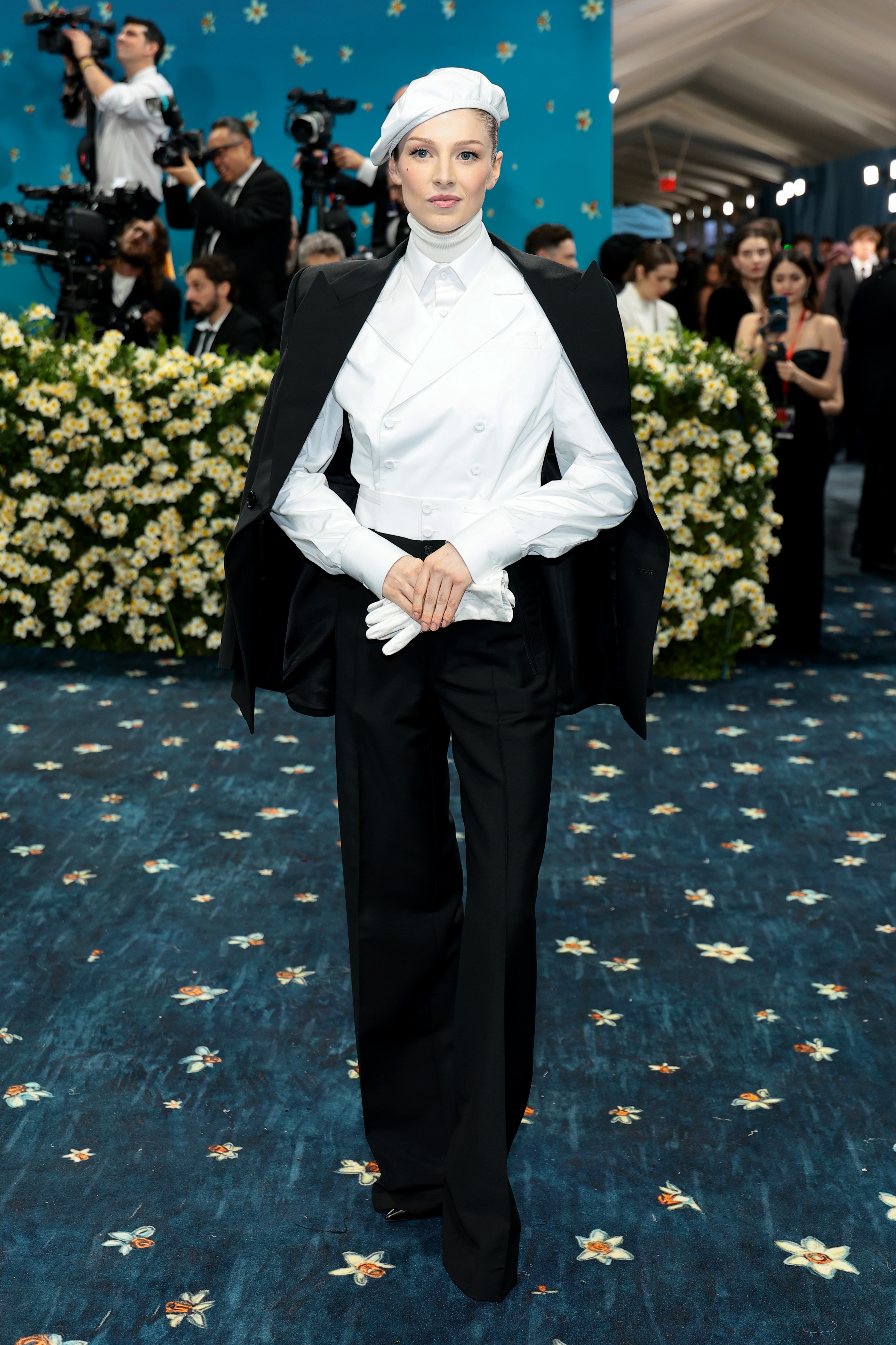 Hunter Schafer attends the 2025 Met Gala Celebrating "Superfine: Tailoring Black Style" at Metropolitan Museum of Art on May 05, 2025 in New York City. (Photo by Dimitrios Kambouris/Getty Images for The Met Museum/Vogue)