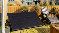 plug in solar panel on a terrace