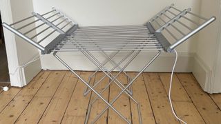 Beldray Winged Heated Electric Clothes Airer next to the Aldi Ambiano