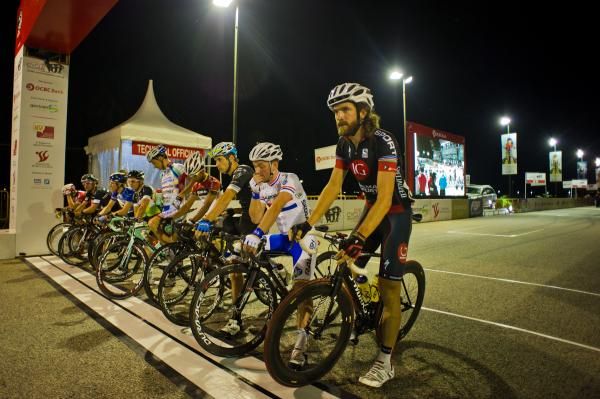 On the startline at the OCBC Cycle Singapore Professional Criterium
