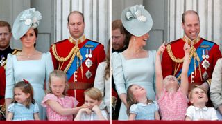 Prince William, Kate Middleton with Prince George and Savannah Phillips