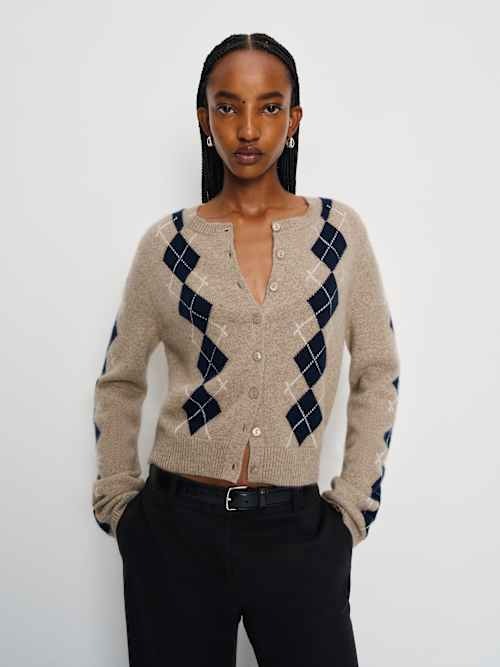 Reformation, Clara Cashmere Crew Cardigan