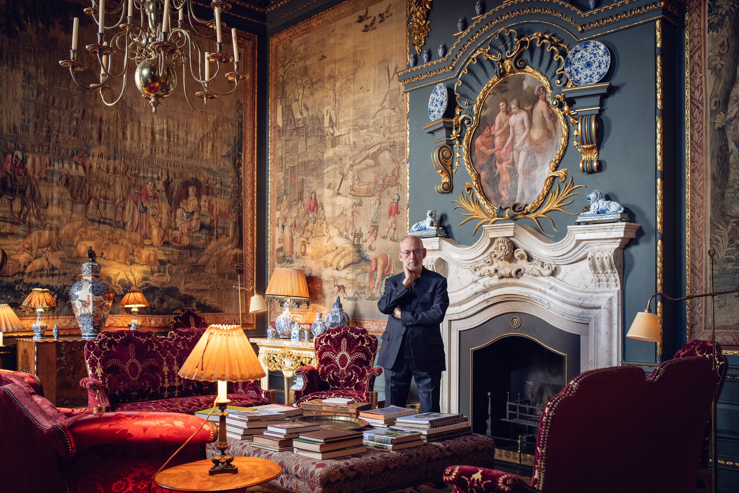 Nick Howard in the tapestry room, Castle Howard