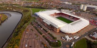 Aerial view of Sunderland's Stadium of Light ahead of a game against Newcastle in October 2015.