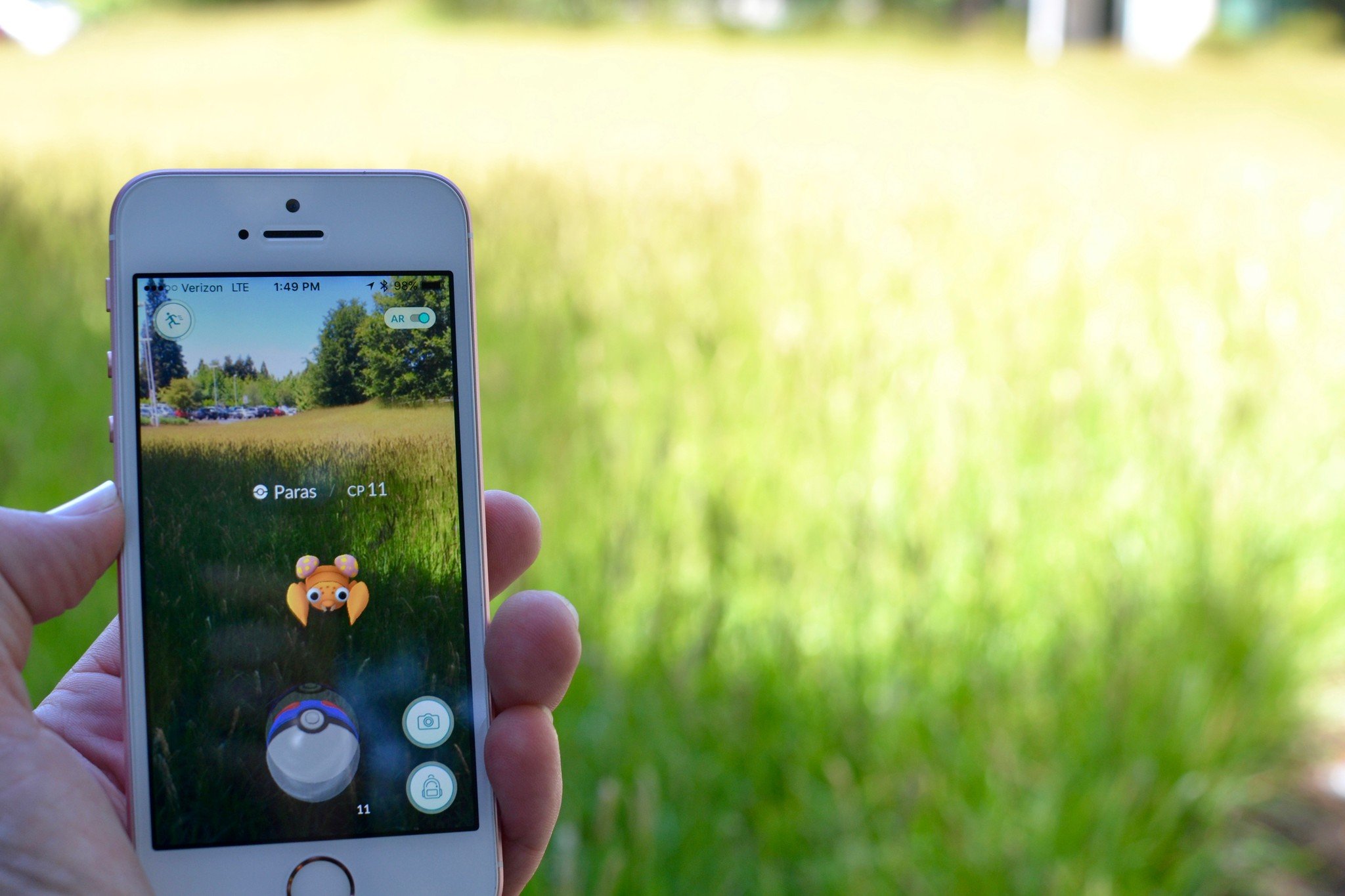 Playing Pokemon Go at Apple headquarters