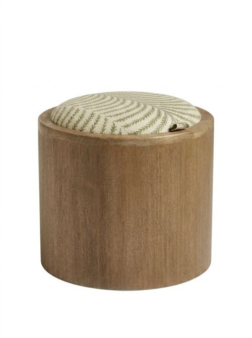 Leto Areca Ottoman in Weathered Oak