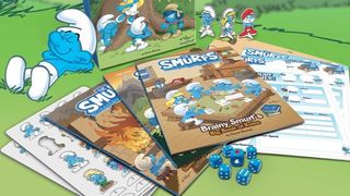 A pre-production mockup Image of The Smurfs: Roleplaying Game