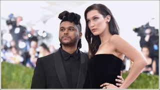 The Weeknd (L) and Bella Hadid attend the "Manus x Machina: Fashion In An Age Of Technology" Costume Institute Gala at Metropolitan Museum of Art on May 2, 2016 in New York City