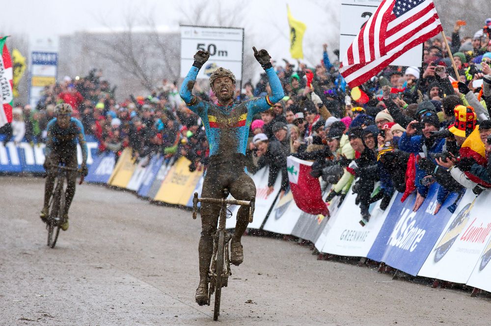 Sven Nys wins the 2013 UCI Cyclo-cross World Championship in Louisville, Kentucky
