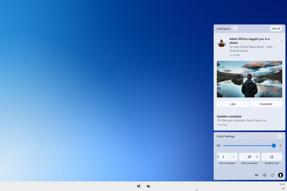 Windows 10X Notifications