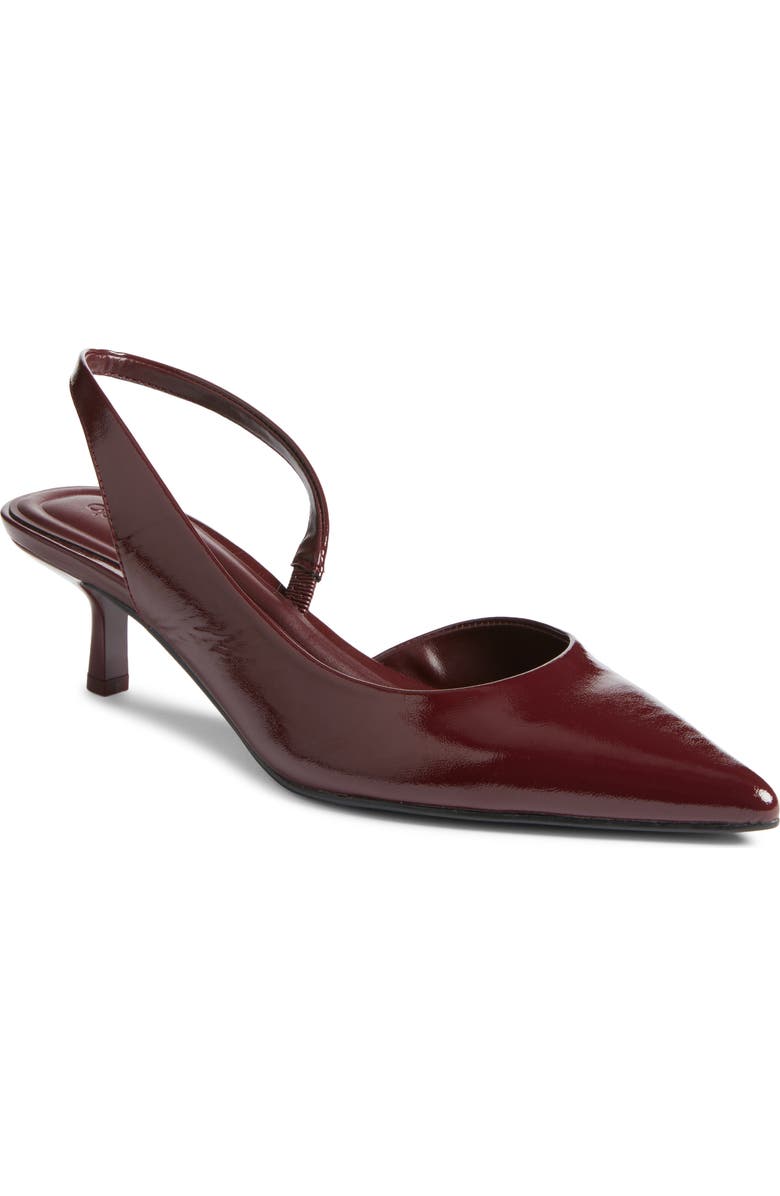 Corina Slingback Half D&#039;orsay Pointed Toe Kitten Heel Pump