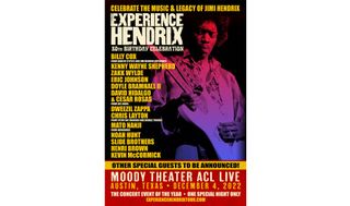 The poster for the forthcoming Experience Hendrix show in Austin, Texas