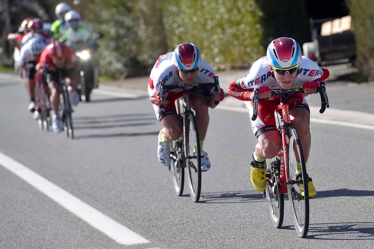 Sven Erik Bystr&oslash;m (Katusha) getting aero