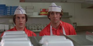 Michael Wyle and Nicolas Cage in Fast Times at Ridgemont High