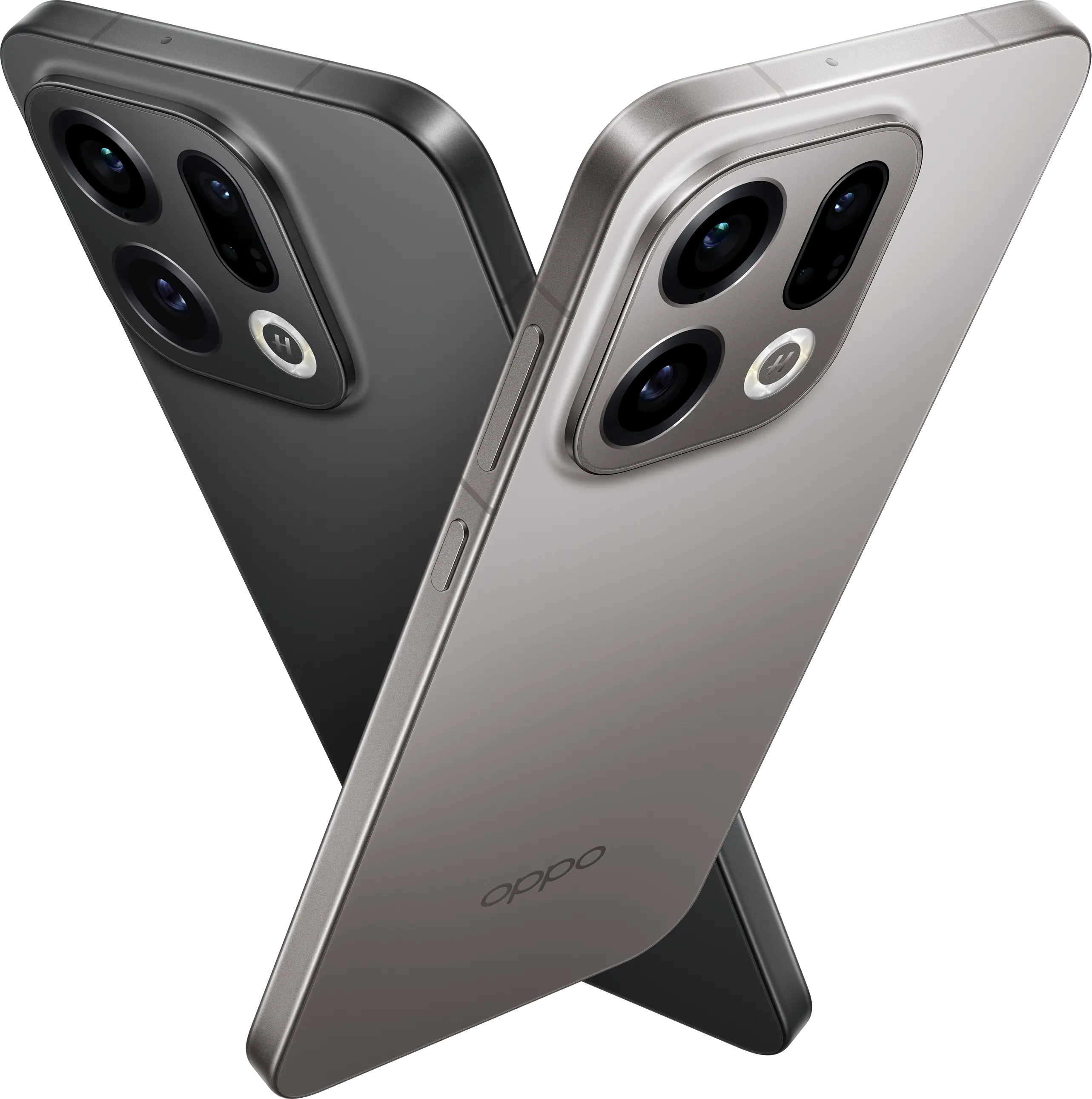Two Oppo Find X9 Ultra smartphones crossed