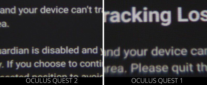 Quest 1 Vs 2 display pixel density
