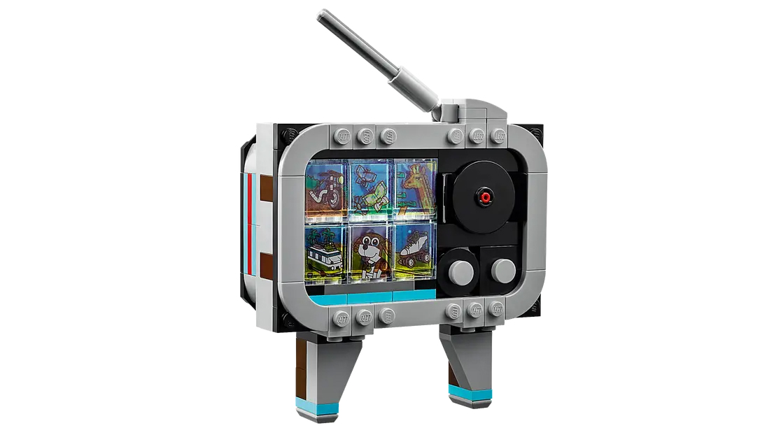 Completed TV set from the Lego Retro Camera creator set