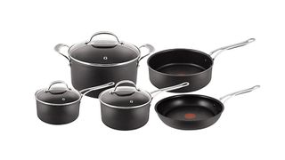 Best saucepans for everyday use: Tefal Jamie Oliver Hard Anodised Premium Series 5 Piece Cookware Set