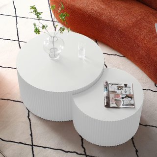 white nesting coffee tables
