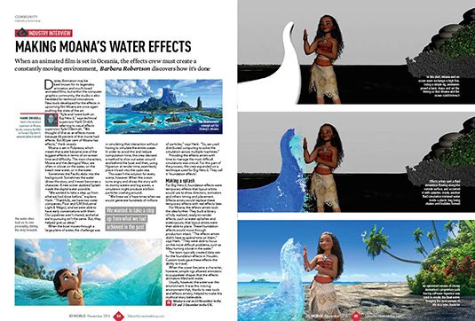 Disney&rsquo;s Moana, how water is being animated
